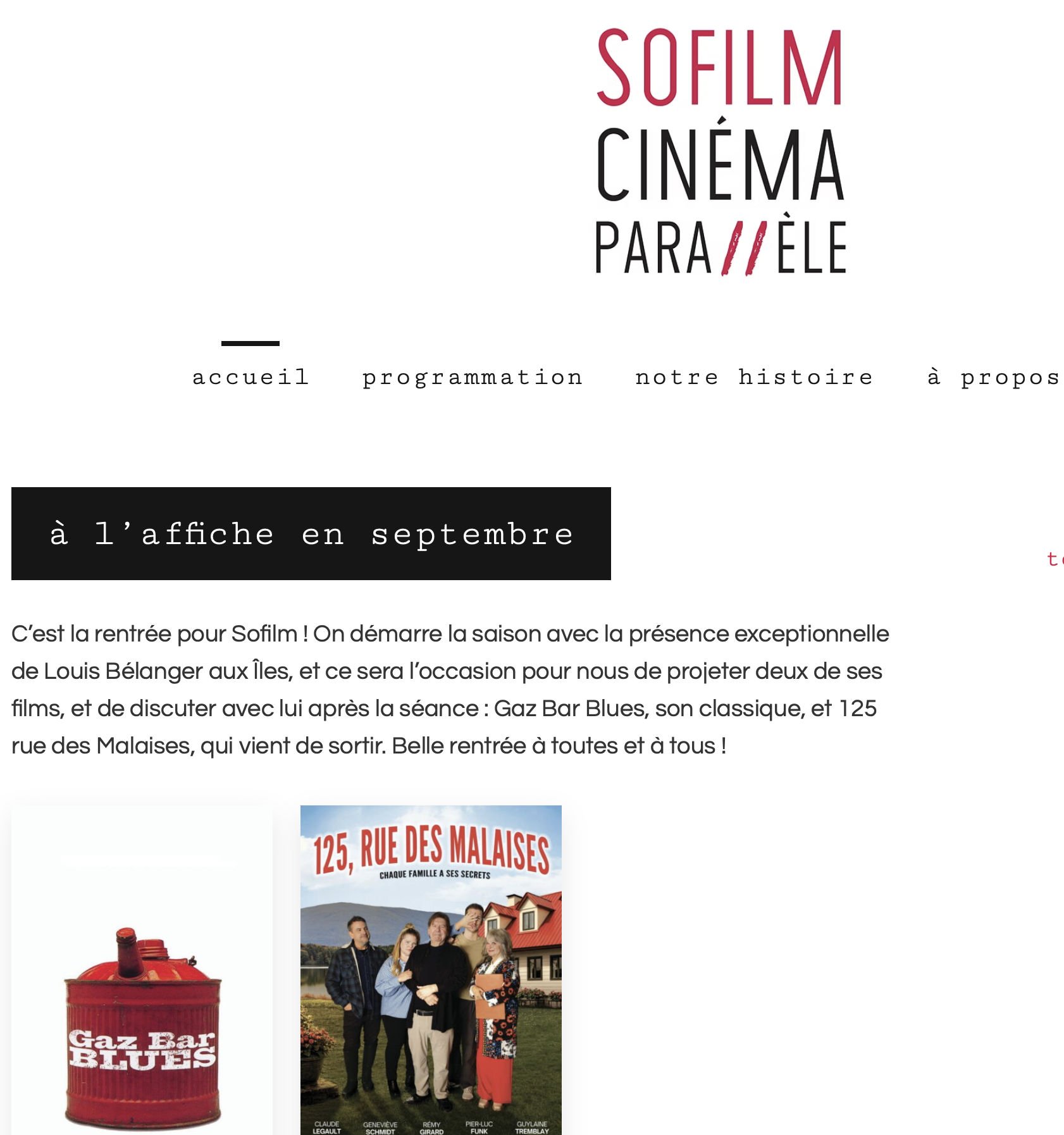 SOFILM · cinéma parallèle